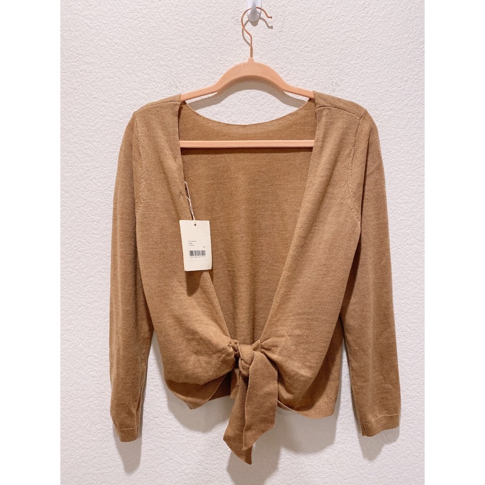 Sezane 100% wool Salome Jumper in camel - Picture 8 of 9